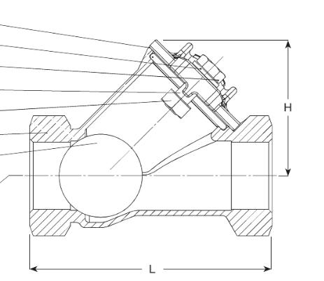 Y Check Valve Drawing