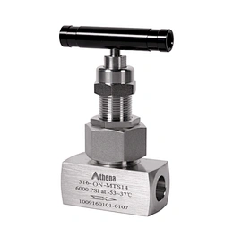 Válvula de aguja / Hasta 10000 psi (689 bar)/Conexiones de tubo métricos y fraccionarios, roscas NPT, roscas ISO/BSP, extremos soldados/Tamaño: 1/8 a 3/4 pulg., 3 a 12 mm/Manual / Cierre Serie apagada/encendida
