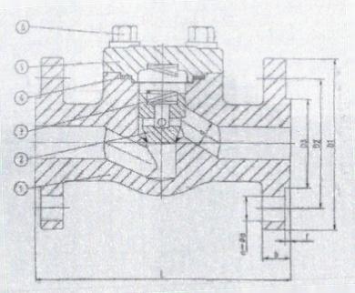 Valve sectional drawing