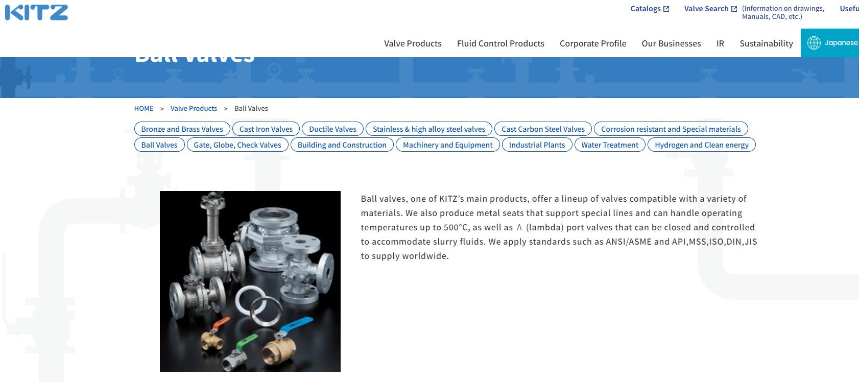 Kitz Corp Official Website Images
