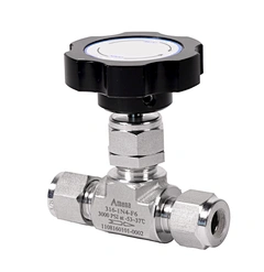 Válvula de aguja / Hasta 6000 psi (413bar)/Conexiones de tubo métricos y fraccionarios, roscas NPT, roscas ISO/BSP, roscas MS/Tamaño: 1/8 a 3/4 pulg., 3 a 18 mm/Manual / Cierre / En series