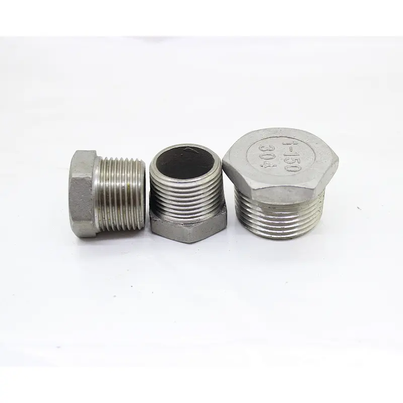 SS304/316 Stainless Steel Male Threaded Plug Pipe Fittings