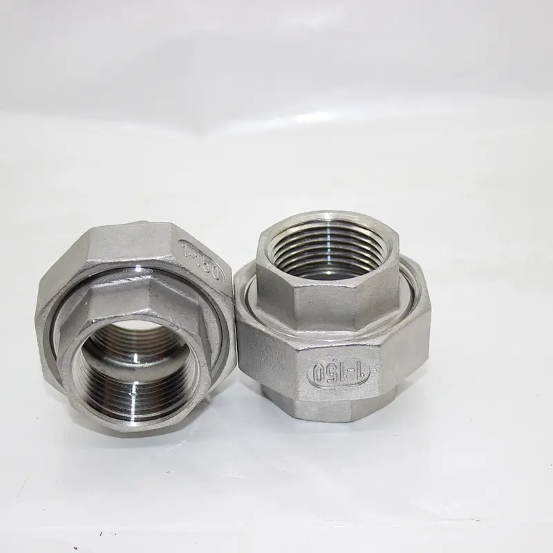 SS304/316 Stainless Steel Pipe Fittings BSPT NPT Threaded Union
