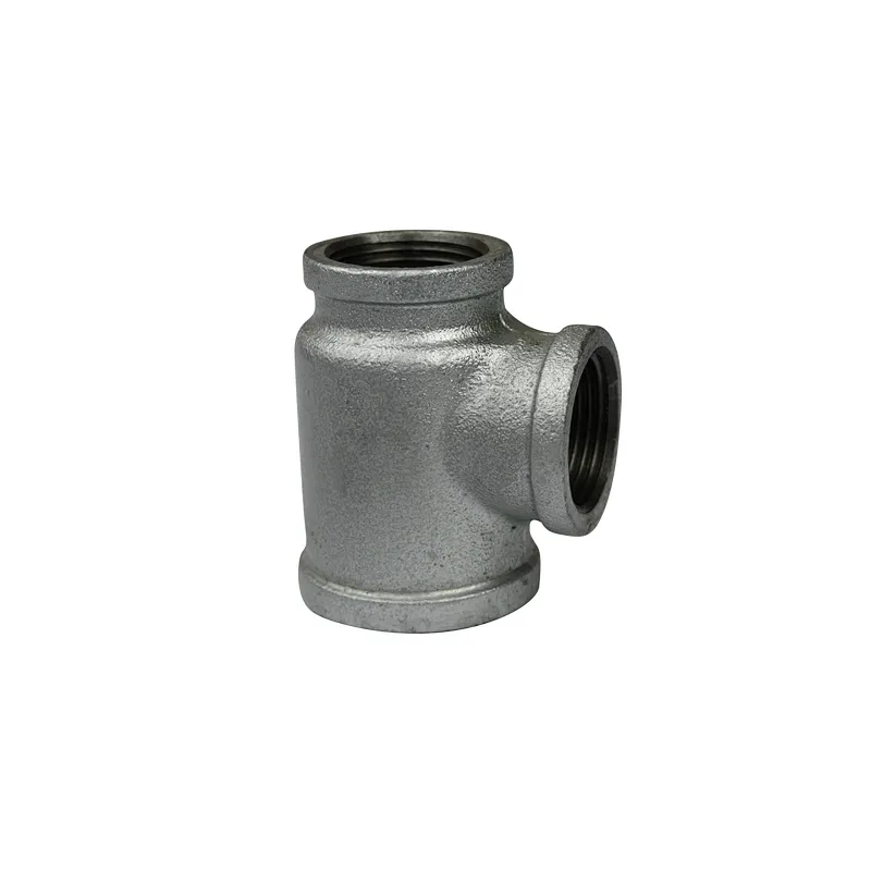 Galvanized & black surface treatment malleable casting iron pipe fittings and pipe connector-- tee and cross