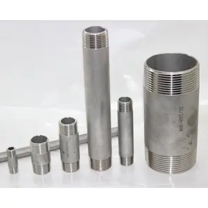 SS304/316 Stainless Steel Fittings Pipe Nipple bspt/npt thread