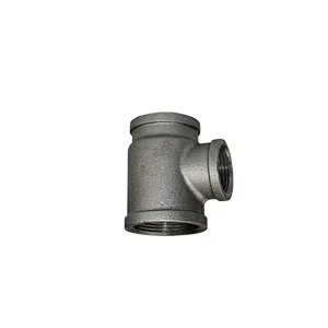 Galvanized & black surface treatment malleable casting iron pipe fittings and pipe connector-- tee and cross