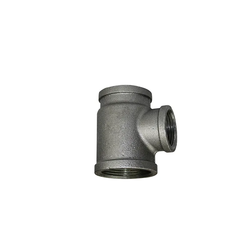 Galvanized & black surface treatment malleable casting iron pipe fittings and pipe connector-- tee and cross
