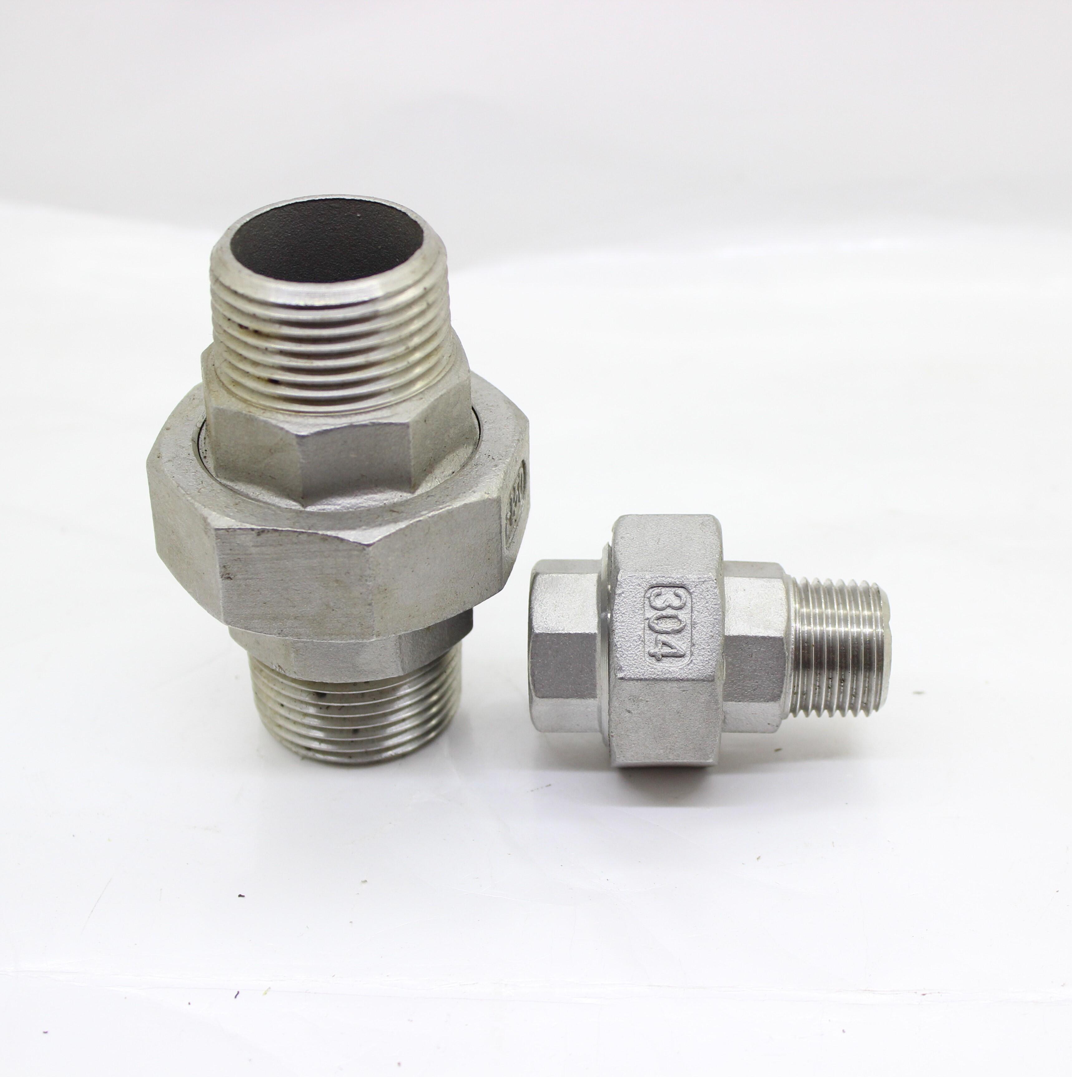 SS304/316 Stainless Steel Pipe Fittings BSPT NPT Threaded Union