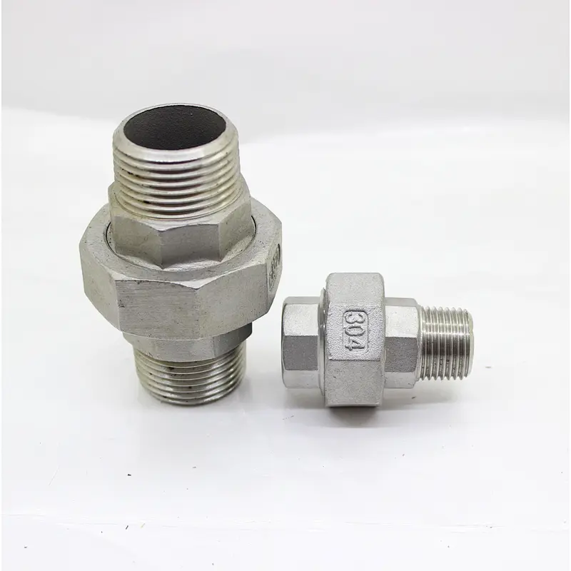SS304/316 Stainless Steel Pipe Fittings BSPT NPT Threaded Union