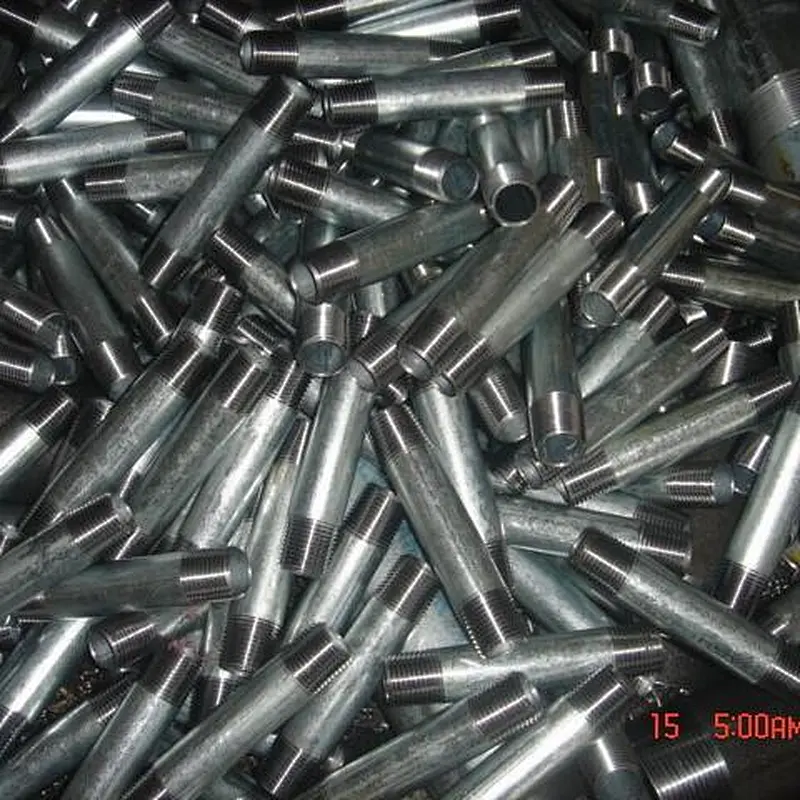 DIN2982 BS1387 EN10241 Carbon Steel Pipe Fittings hot galvanized pipe nipple