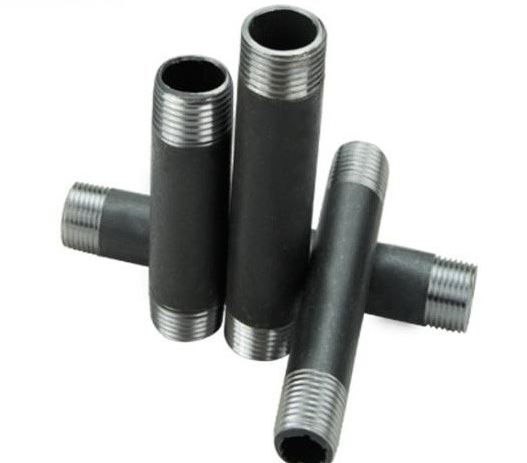 BS DIN EN ASTM Carbon Steel Fittings Pipe lengthen Nipples Hot dipped galvanized and Black
