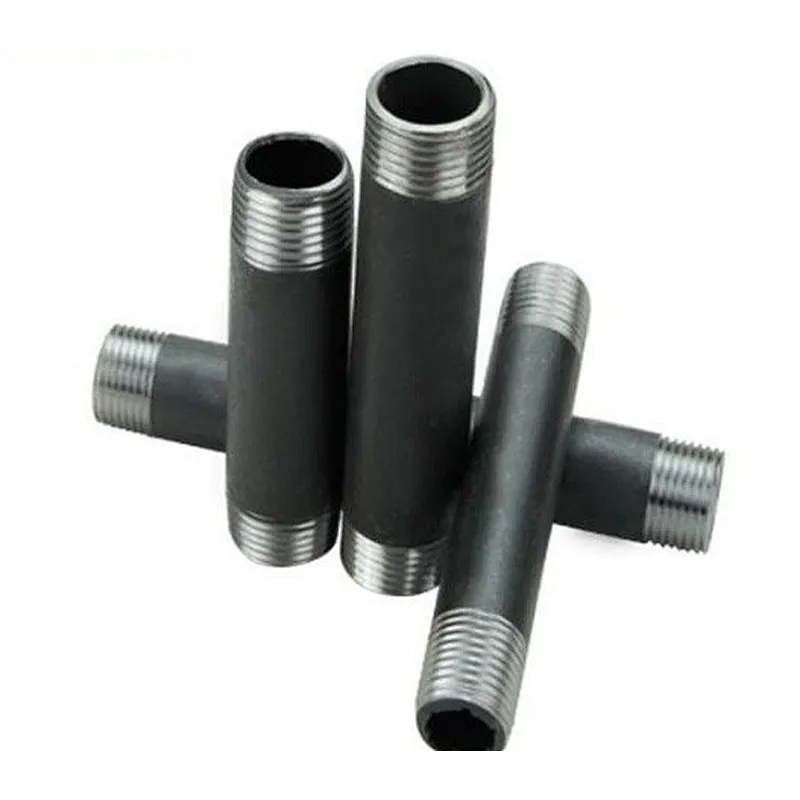 BS DIN EN ASTM Carbon Steel Fittings Pipe lengthen Nipples Hot dipped galvanized and Black