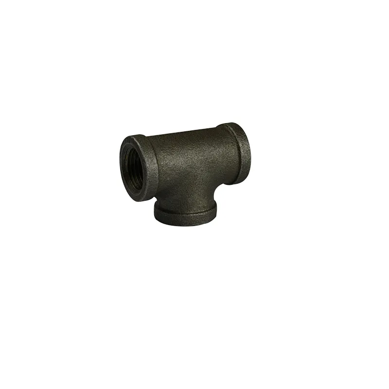Galvanized & black surface treatment malleable casting iron pipe fittings and pipe connector-- tee and cross