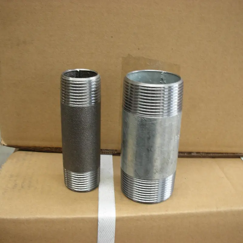DIN2982 BS1387 EN10241 Carbon Steel Pipe Fittings hot galvanized pipe nipple