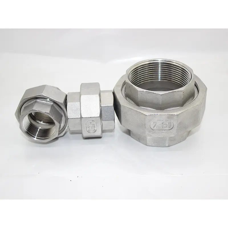 SS304/316 Stainless Steel Pipe Fittings BSPT NPT Threaded Union