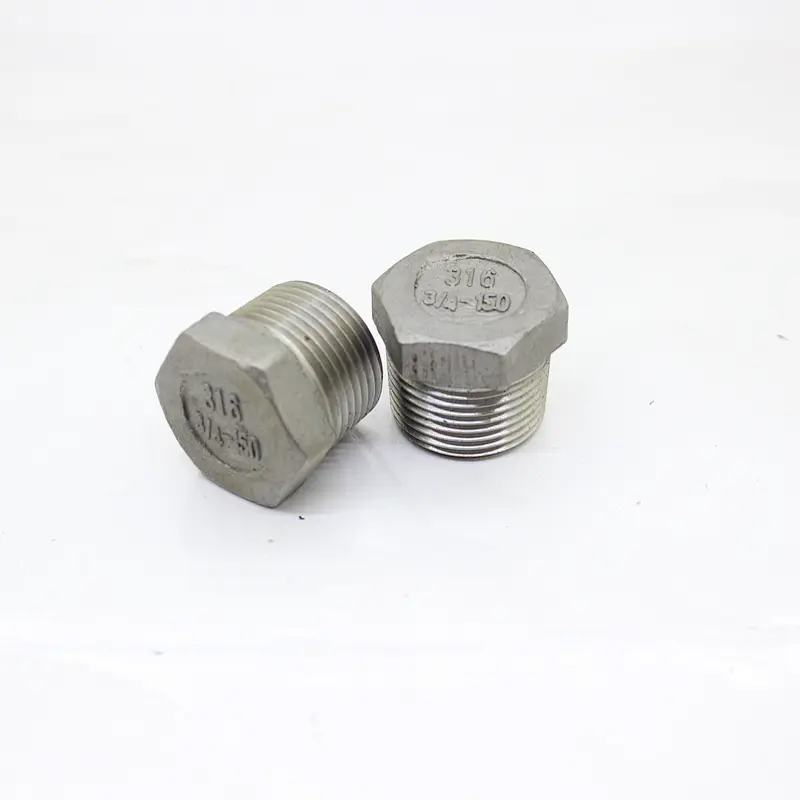 SS304/316 Stainless Steel Male Threaded Plug Pipe Fittings