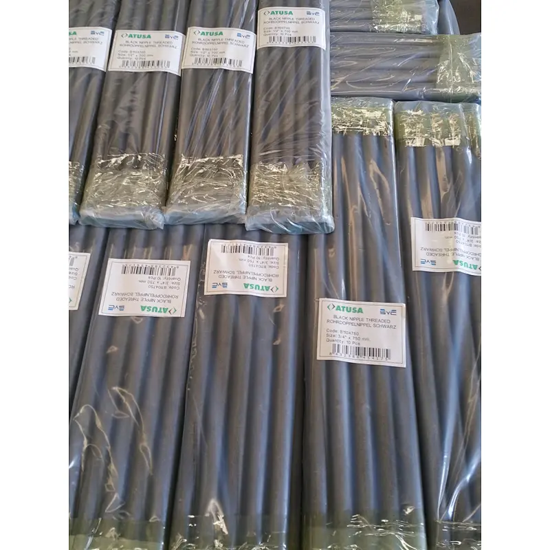BS DIN EN ASTM Carbon Steel Fittings Pipe lengthen Nipples Hot dipped galvanized and Black