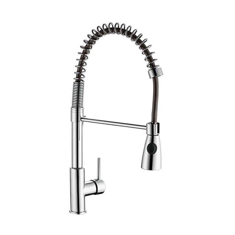 flexible hose brass pull out kitchen sink faucet