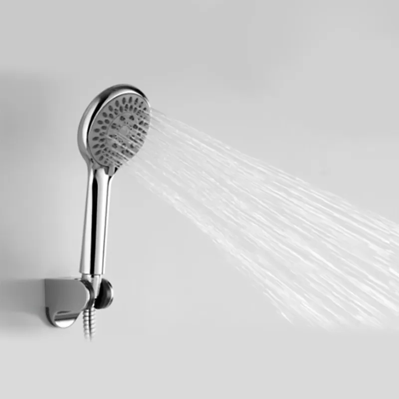 Round Shape ABS Plastic handheld shower set with hose and multifuction shower head chromed