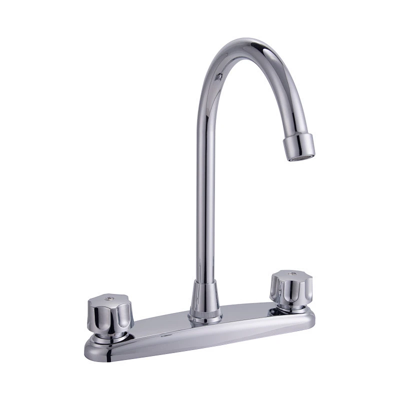 Dual handle abs plastic kitchen sink faucet