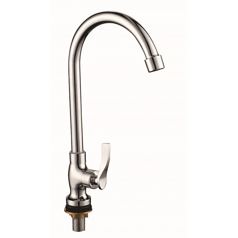 Brass kitchen faucets single handle cold water taps