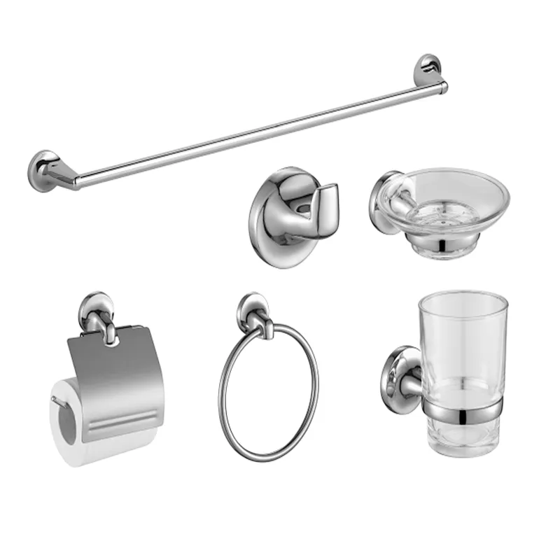 ZINC ALLOY CHROMED TOILET BATHROOM ACCESSORY SET