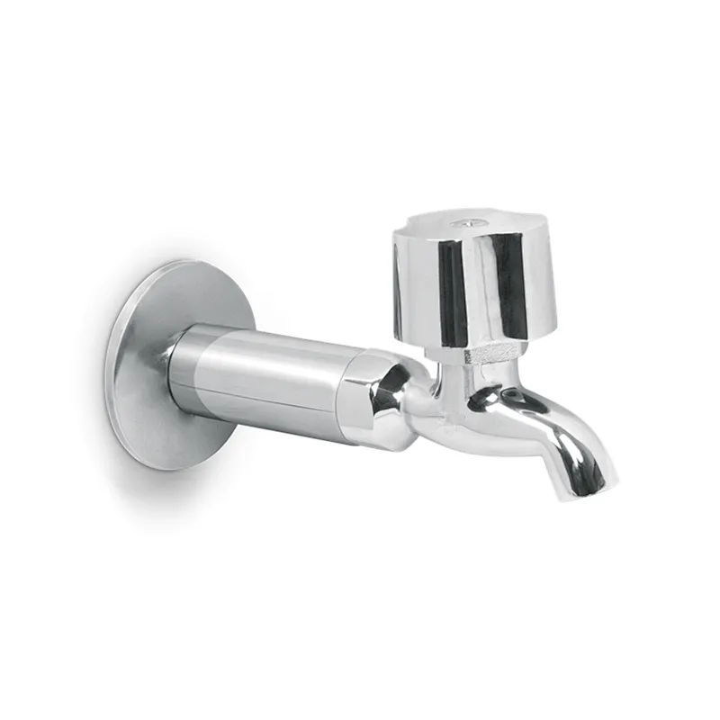 CHROME PLATED WALL MOUNTED COLD WATER BRASS BIBCOCK TAP
