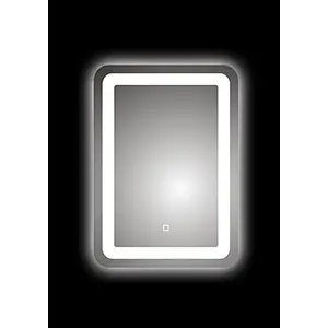 5mm square Sliver mirror LED light Mirror make up mirror