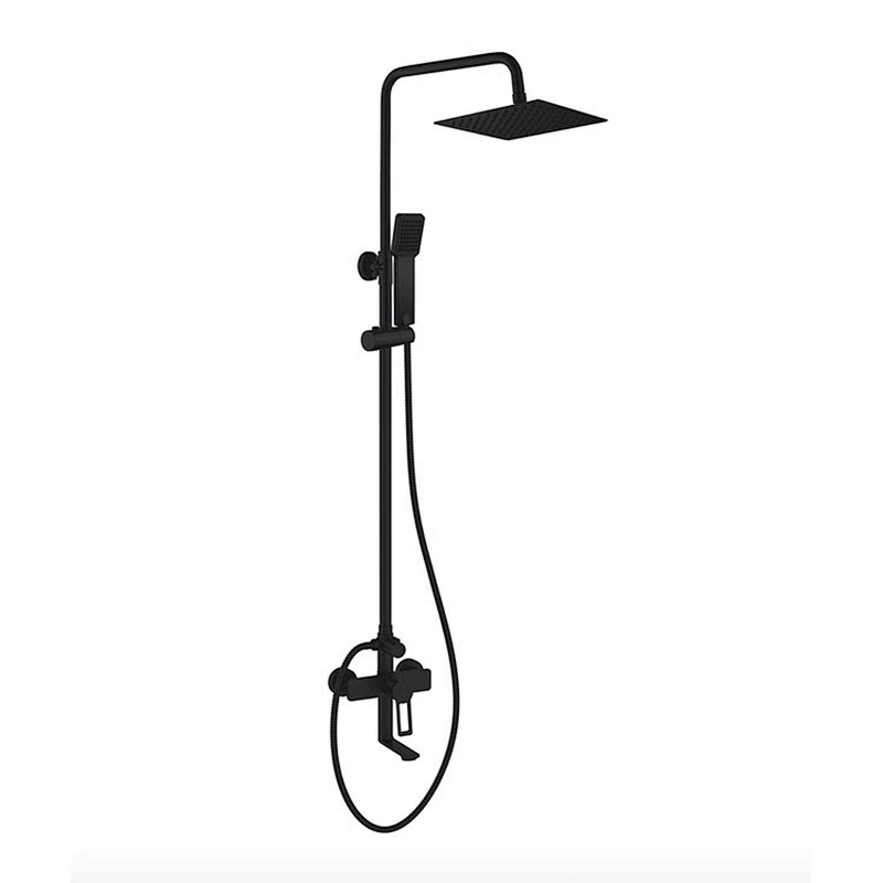 European Black 3 outwater Bath Shower mixer tap faucet Set Shower column set