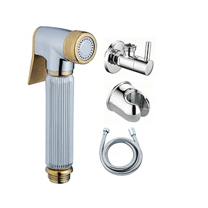 Brass bathroom bidet spray shattaf with faucet 3set shattaf with faucet 4set