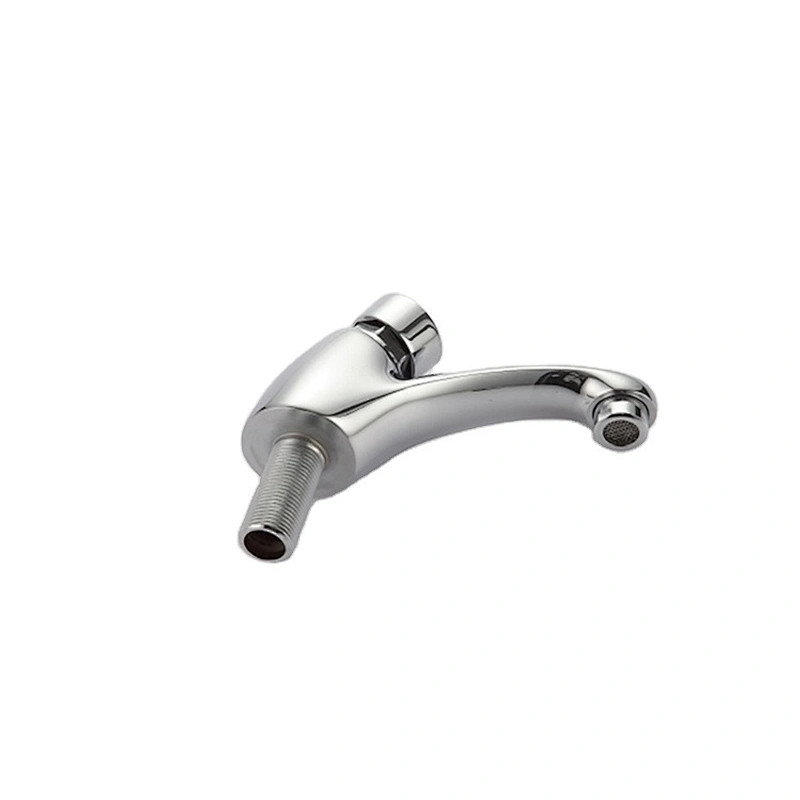 brass push button auto stop time self closing delay faucet