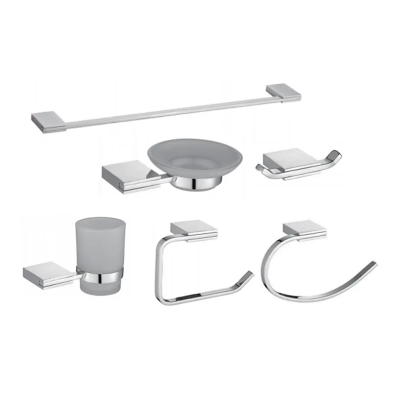 ZINC ALLOY CHROME TOILET BATHROOM ACCESSORY SET