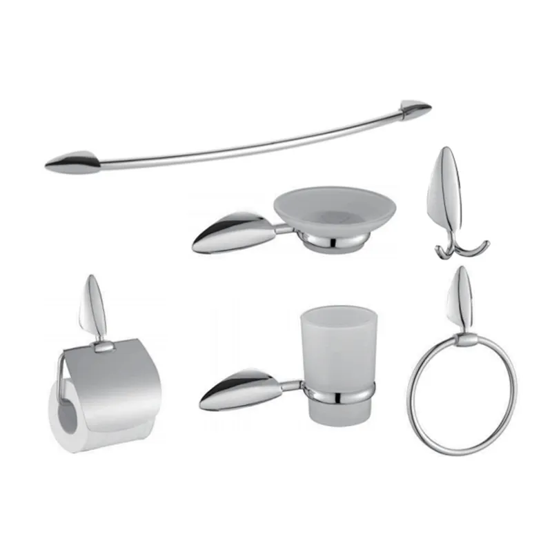 ZINC ALLOY CHROME TOILET BATHROOM ACCESSORY SET