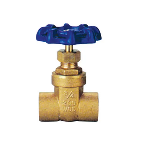 full port brass color internal thread full open with hand wheel brass gate valve