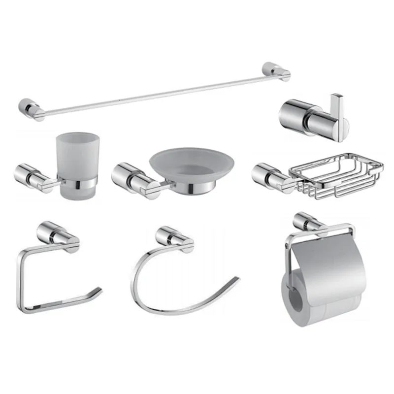 ZINC ALLOY CHROME TOILET BATHROOM ACCESSORY SET