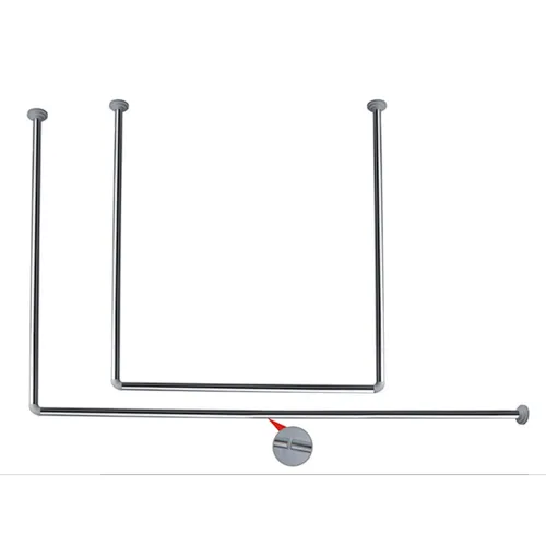 Good quality factory directly bathroom U shape aluminum shower curtain rod for sale