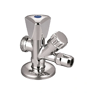 90 degree 4 way sanitary angle swivel stop valve accessories for bathroom toilet