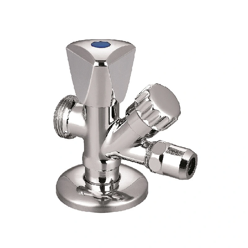 90 degree 4 way sanitary angle swivel stop valve accessories for bathroom toilet