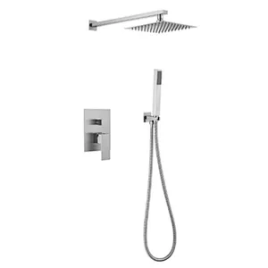 concealed luxury bathroom square shower faucer set