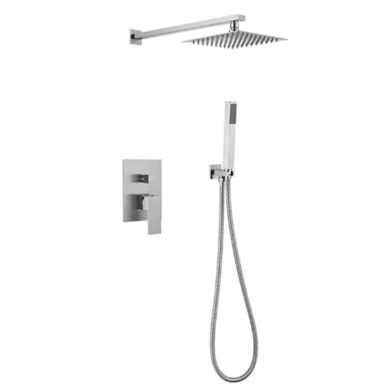 concealed luxury bathroom square shower faucer set