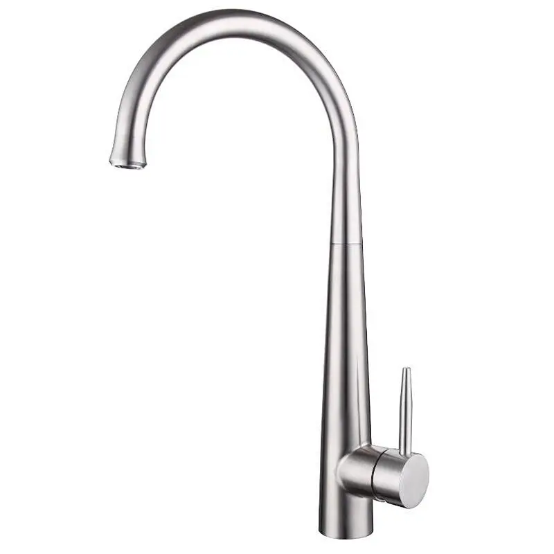 Sink Kitchen Faucet Single Hole Deck Mounted Stainless Steel