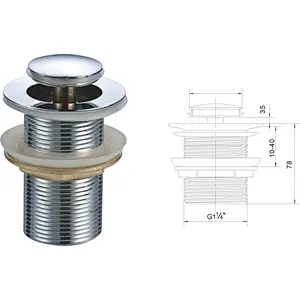 1-1/4'' Chrome/Brass/Stainless Steel Pop up waste drainer