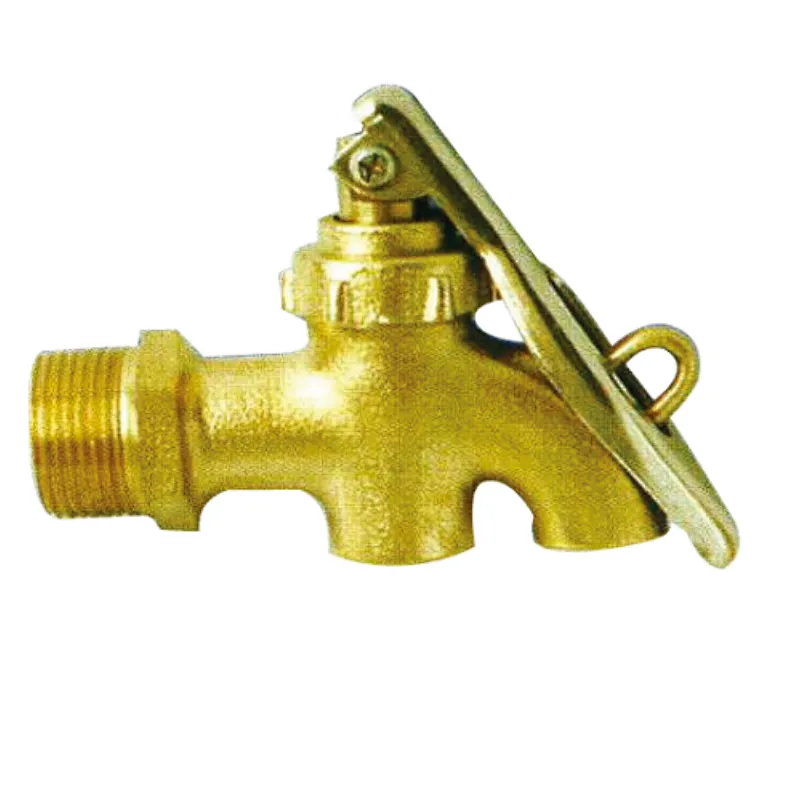LOCKABLE HANDLE OUTDOOR FAUCET BRASS POLISH TAP