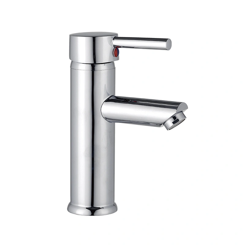 single hole brass deck mount mixer basin faucet