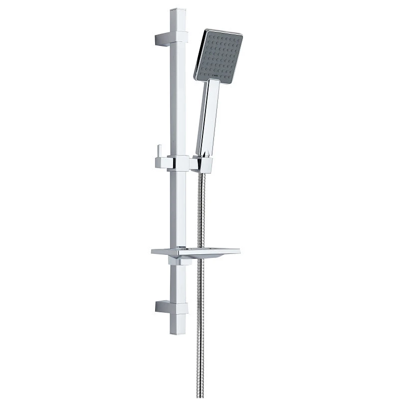 High quality SS+ABS wall mounted rainfall shower faucet hand Sliding bar shower set
