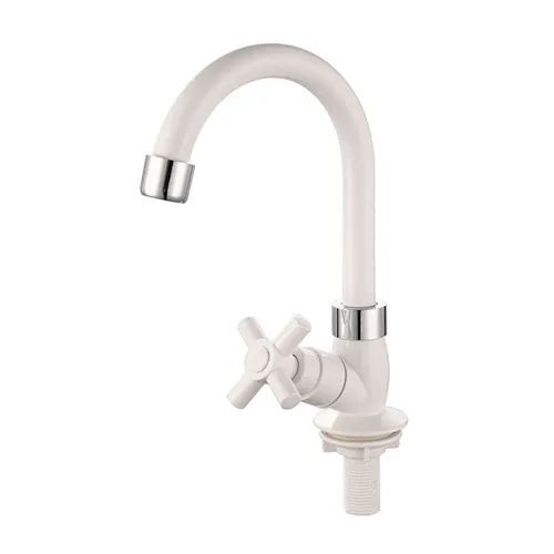 Plastic ktchen faucets white single handle cold water taps