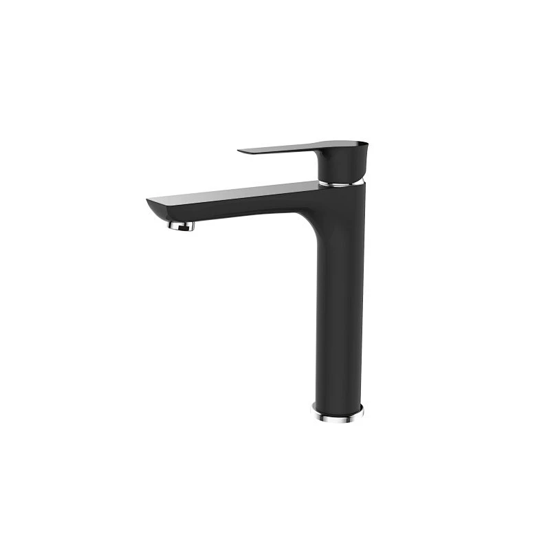 Sanitary Single Hole Brass Bathroom Vanity Wash Basin Sink Mixer Black Waterfall Faucet