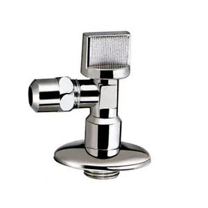 high quality low price bathroom sanitary compression end brass angle stop valve with swivel connection