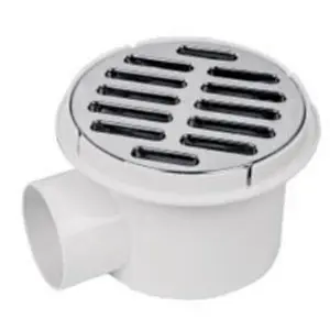 L type round dish shower tray waste drainer