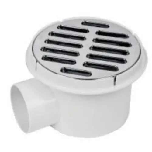 L type round dish shower tray waste drainer